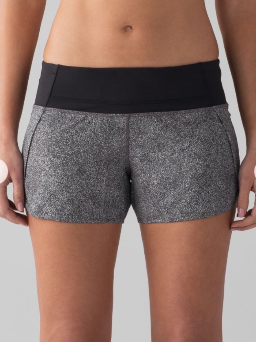 Lululemon Run Times Short (4-way Stretch 4") Sea Spray Alpine White Dark Sz 10